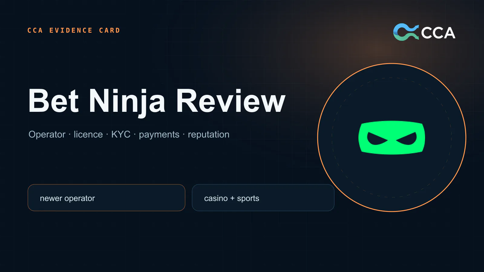Bet Ninja casino interface used as a visual reference for this alternatives guide