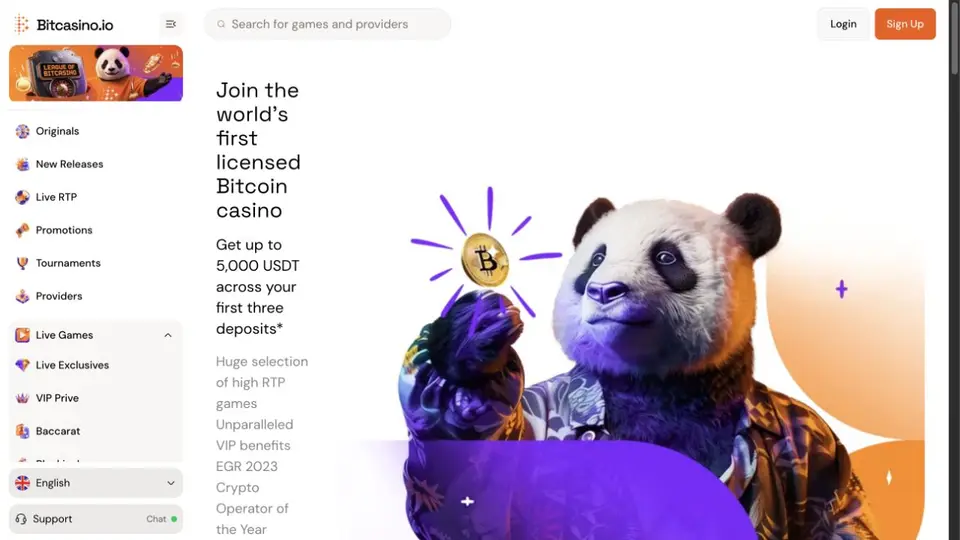 Bitcasino.io casino interface used as a visual reference for this alternatives guide