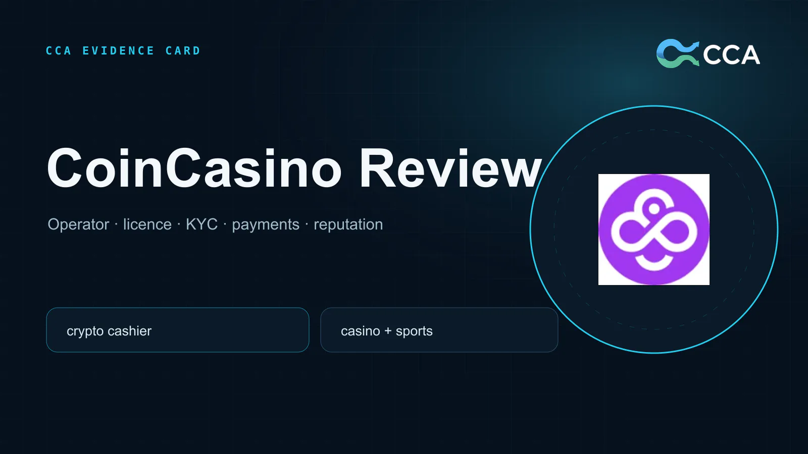 CoinCasino casino interface used as a visual reference for this alternatives guide