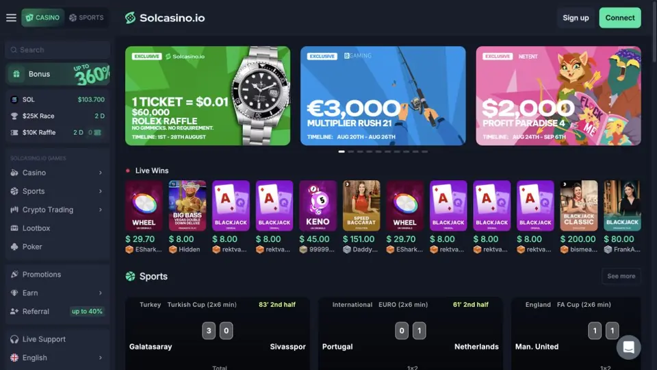 Solcasino casino interface used as a visual reference for this alternatives guide
